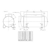 Aerotec persluchttank 90 L horizontaal - 11 bar met smalle beugel zonder bevestiging-3