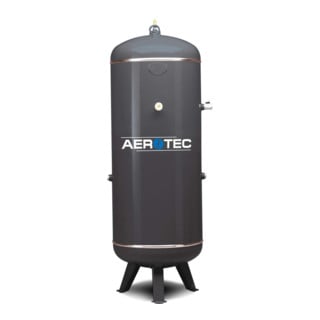 Aerotec persluchttank 90 L verticaal - 10 bar poedergecoat met montageset