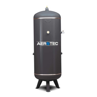 Aerotec Serbatoio per aria compressa 270 L verticale, con staffe di montaggio, 11 bar, AD2000, senza kit di montaggio