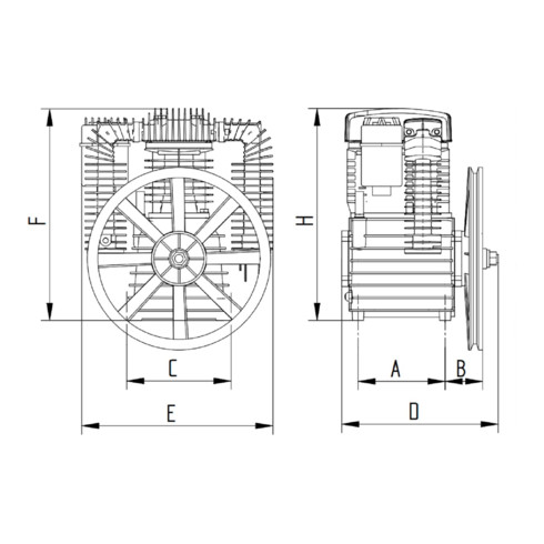 Aerotec Unità SHM K18C, 2 cilindri, monostadio, con aftercooler
