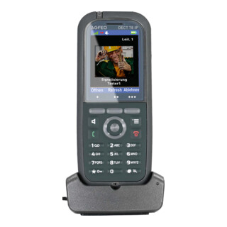 AGFEO DECT-IP-Telefon DECT 78 IP 2" Farbdisplay IP65 grau
