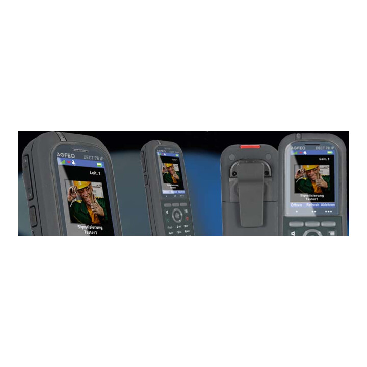 AGFEO DECT-IP-Telefon DECT 78 IP 2" Farbdisplay IP65 grau