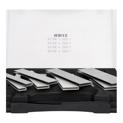 Agrafes STIER type 90 en coffret, 16 - 40 mm