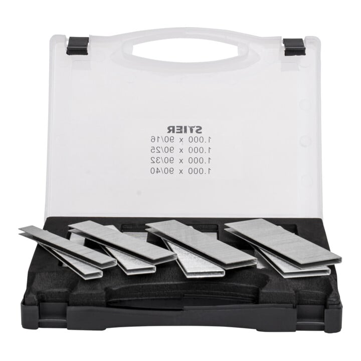 Agrafes STIER type 90 en coffret, 16 - 40 mm