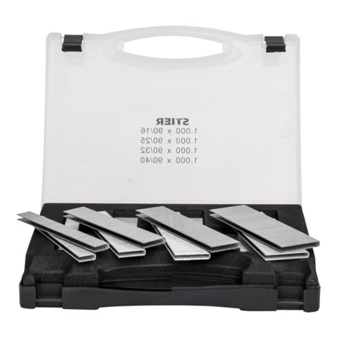 Agrafes STIER type 90 en coffret, 16 - 40 mm