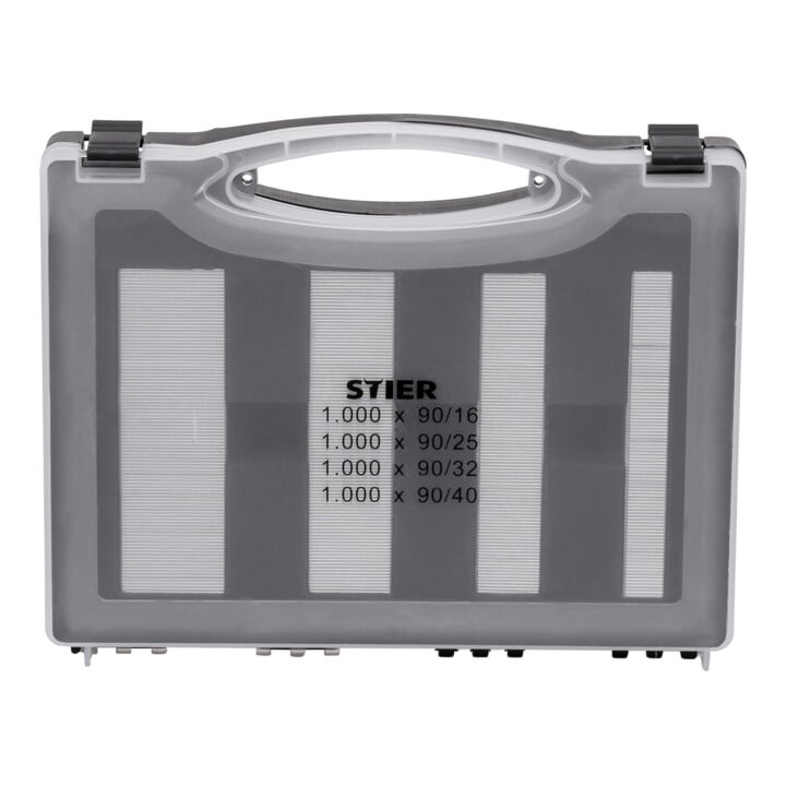 Agrafes STIER type 90 en coffret, 16 - 40 mm