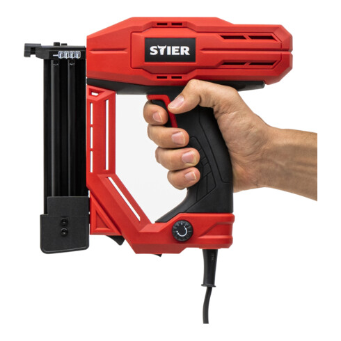 Agrafeuse combinée électrique STIER TK-18 230 V avec 400 clous et agrafes