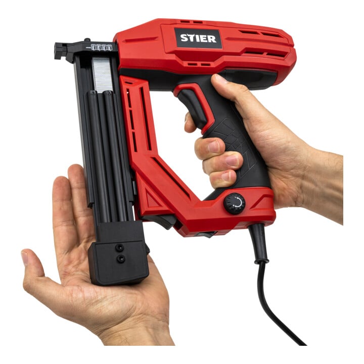 Agrafeuse combinée électrique STIER TK-18 230 V avec 400 clous et agrafes