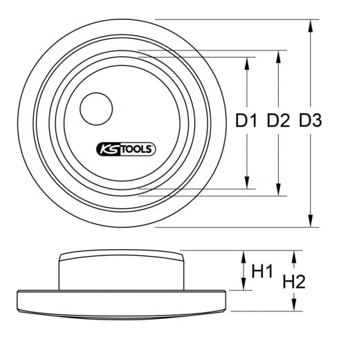 Aide au montage palier à roue pour DAF Ø 61,5x69,5x124,5 mm KS Tools