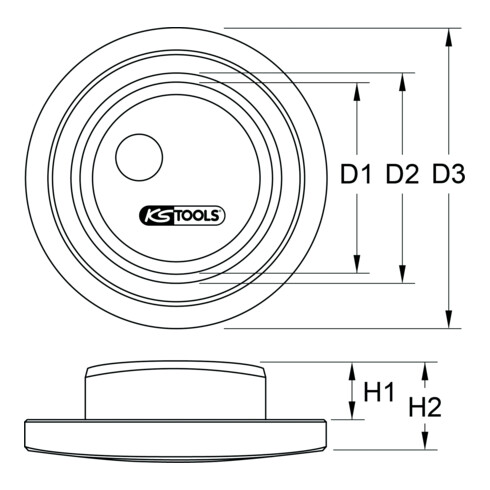 Aide montage palier à roue pour Volvo, essieu arrière, Ø83 mm KS Tools