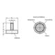 Aimant de maintien GN 50.3 d1 25 ± 0,1 mm d2 M 4 mm ferrite dure HF GANTER