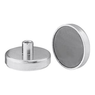 Aimant plat avec filetage intérieur, Ferrite,⌀: 32 mm