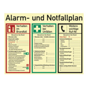Alarm-/Notfallplan ASR A1.3/DIN EN ISO 7010/DIN 67510 L620xB480mm Ku.