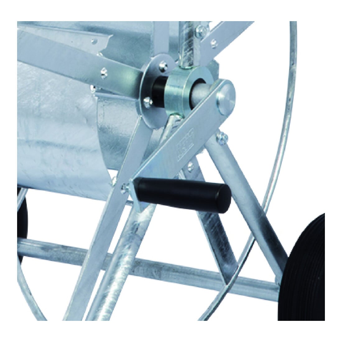 ALBA-KRAPF Chariot de tuyau 3/4" Pro SL : 80m, galvanisé à chaud