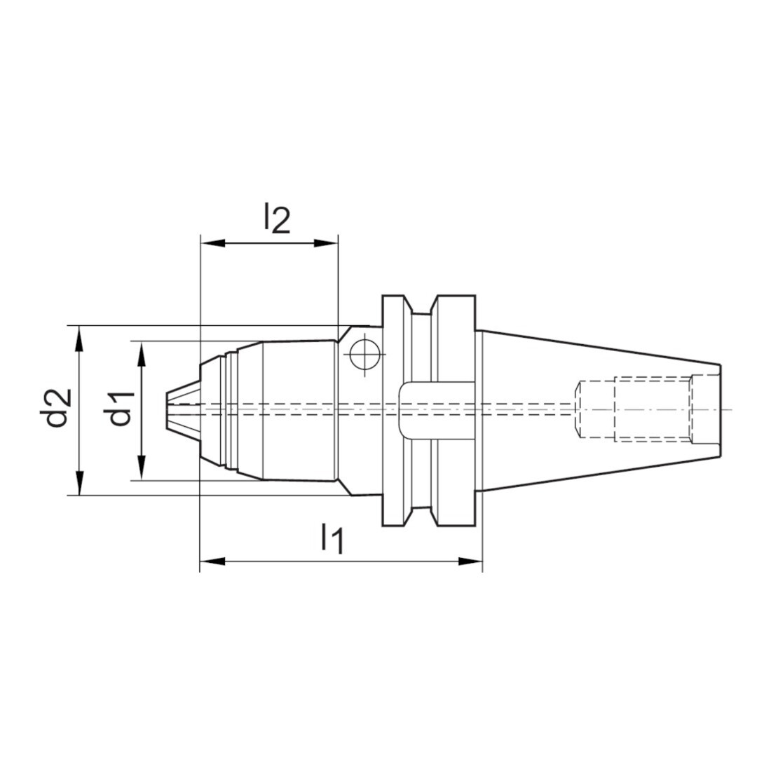 ALBRECHT Kurzbohrfutter AKL JIS B6339 1-16 BT40