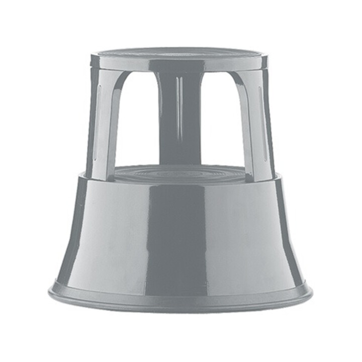 ALCO Rollhocker AL STEP 895-33 43cm 3Gleitrollen Metall lichtgrau