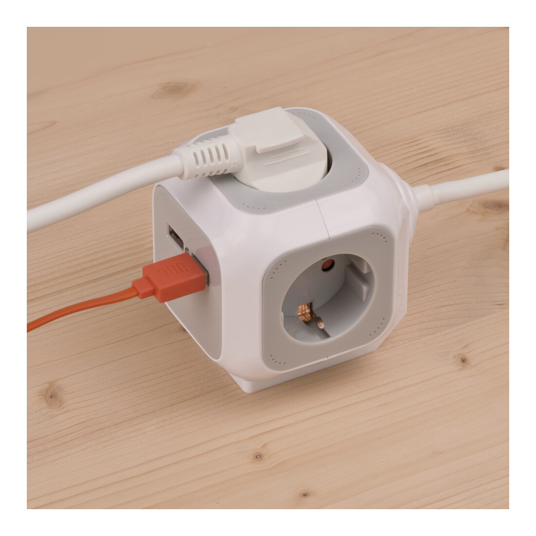 ALEA-Power USB-laderblok 4-voudig, 1,4 m H05VV-F 3G1.5