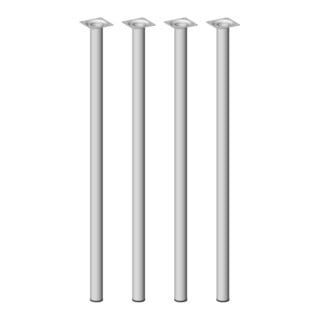 alfer Pied de meuble sous-meuble BURGUND Ø 30 x 700 mm blanc poudré