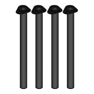 alfer Pied de meuble sous-meuble TOSKANA Ø 60 x 700 mm noir poudré