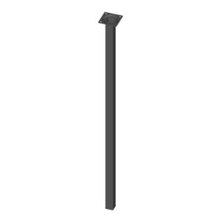 alfer Stahlrohrmöbelfüsse 700mm schwarz eckig