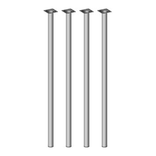 alfer Unterbau-Möbelfuß BURGUND Ø 30 x 800mm weißaluminium pulverbeschichtet