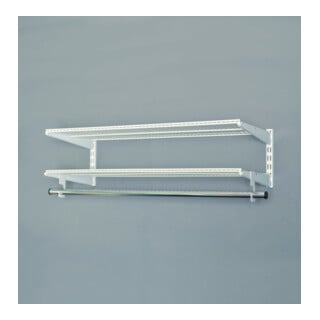 alfer Wandschiene WARDROBE 2 Set 220mm weiß