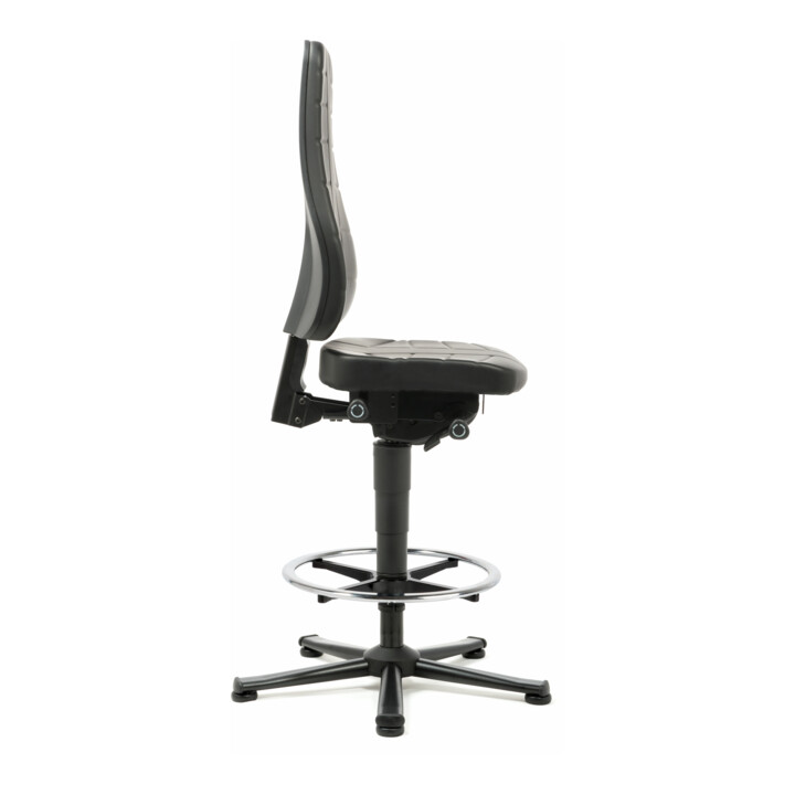 All-In-One Highline siège haut sur patins Bimos, rembourrages en simili-cuir noir