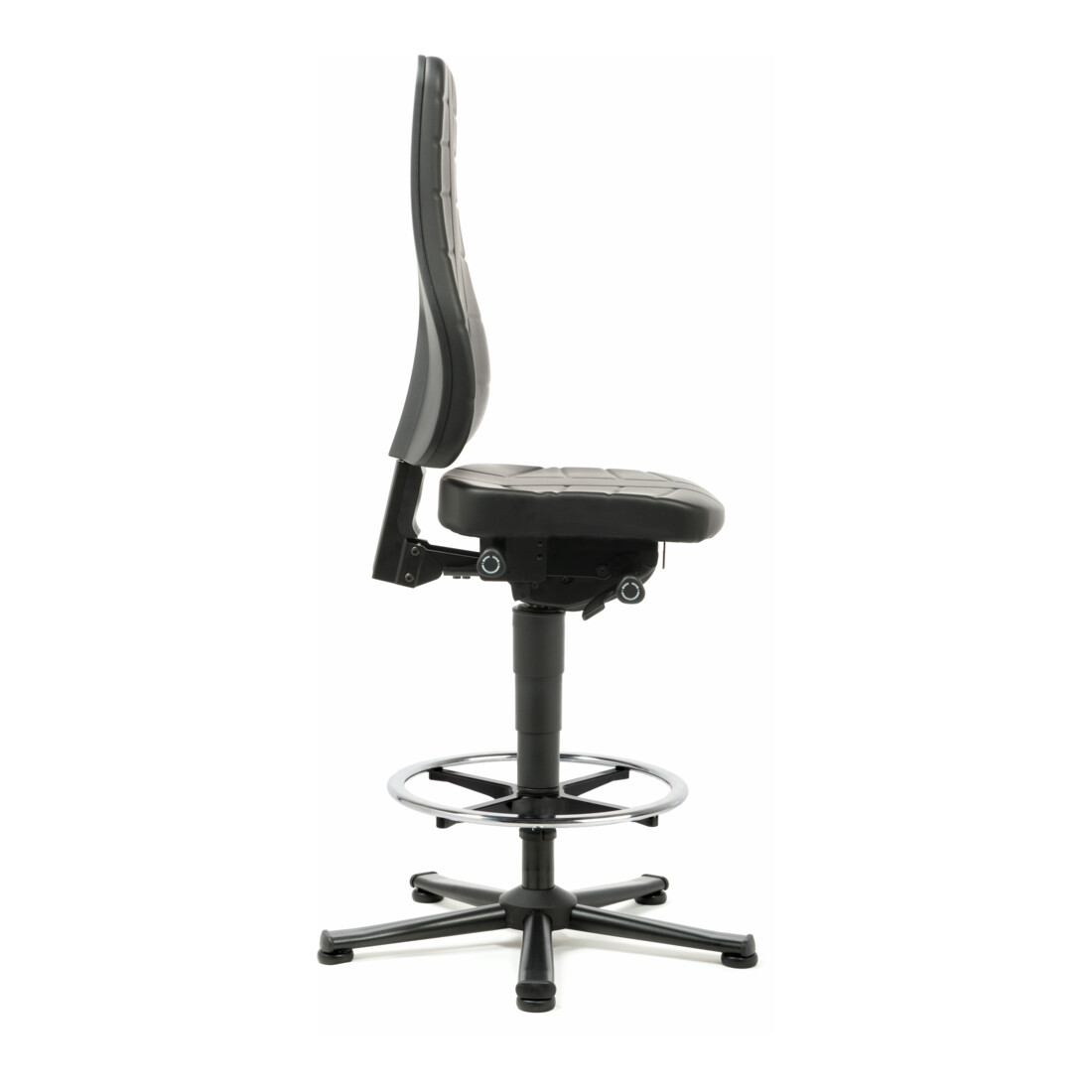 All-In-One Highline siège haut sur patins Bimos, rembourrages en simili-cuir noir