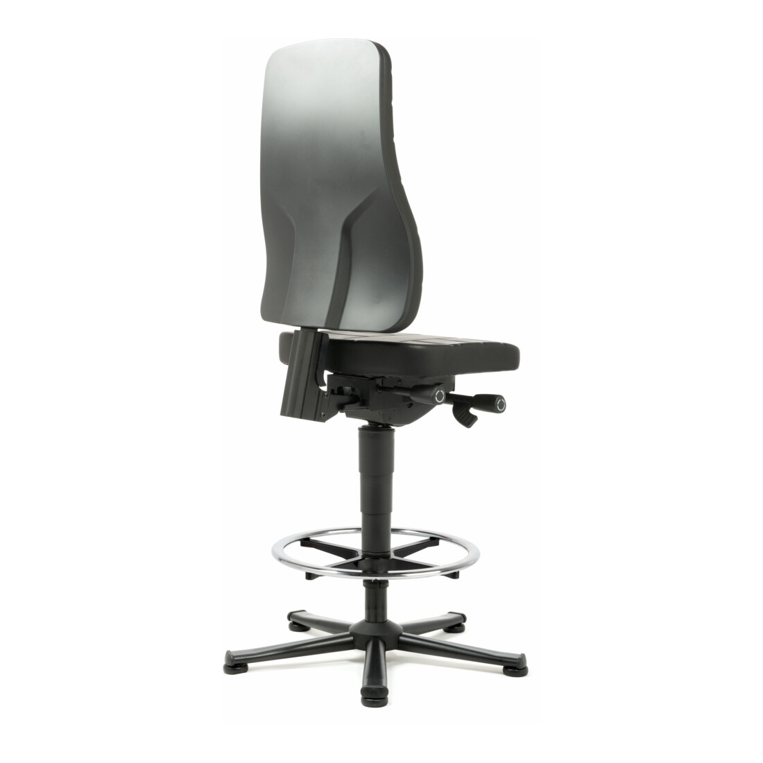 All-In-One Highline siège haut sur patins Bimos, rembourrages en simili-cuir noir