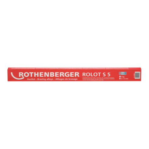 Alliage de brasage Rothenberger ROLOT S 5, selon ISO 17672, 2x2x500 mm, 1 kg