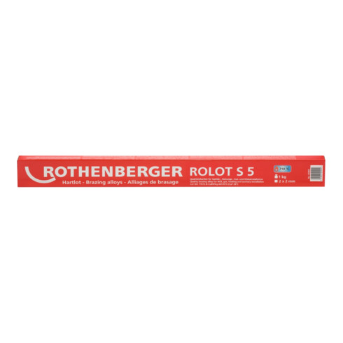 Alliage de brasage Rothenberger ROLOT S 5, selon ISO 17672, 2x2x500 mm, 1 kg