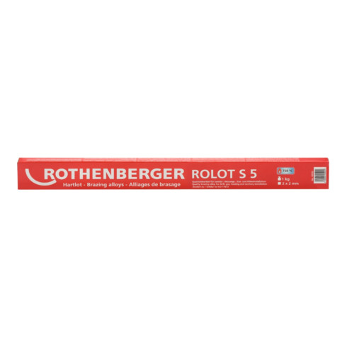 Alliage de brasage Rothenberger ROLOT S 5, similaire à ISO 17672, 2x2x500 mm, 1 kg