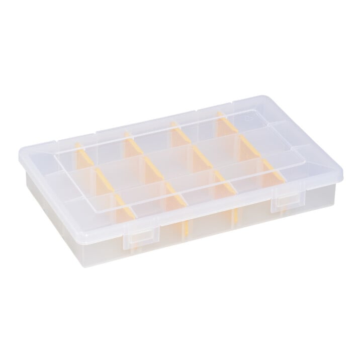 Allit Boîte de rangement Basic 29/3-12 avec 12 séparateurs flexibles transparent