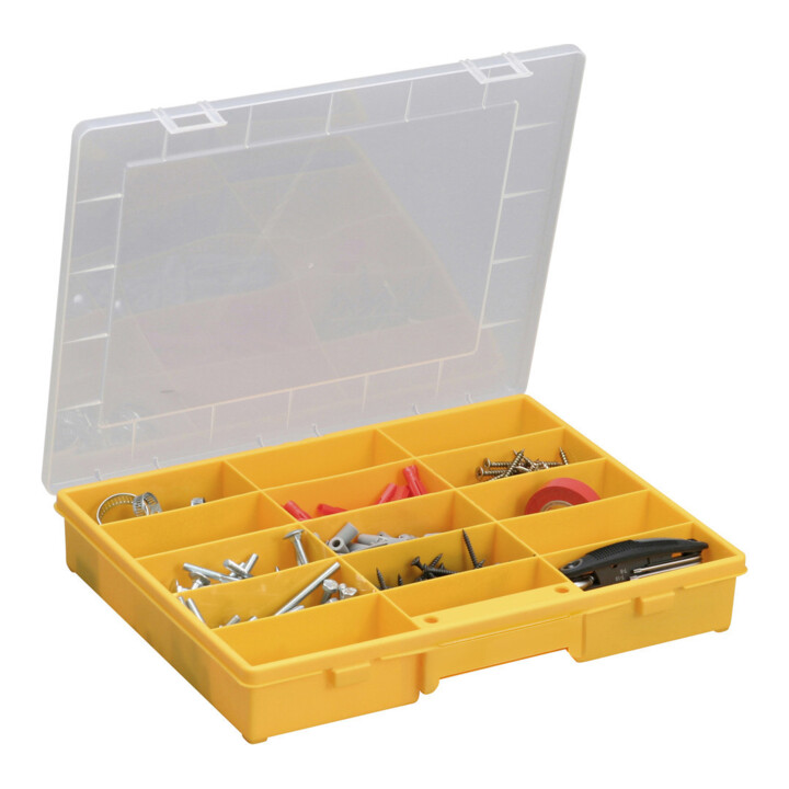 Allit Boîte de rangement Basic 37/15 jaune 370 x 295 x 60 mm