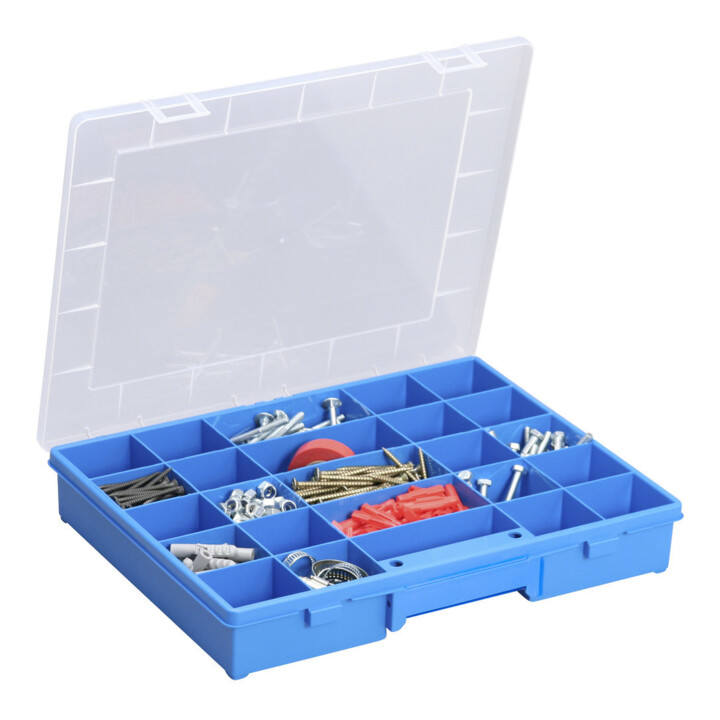 Allit Boîte de rangement Basic 37/25 bleu 370 x 295 x 60 mm