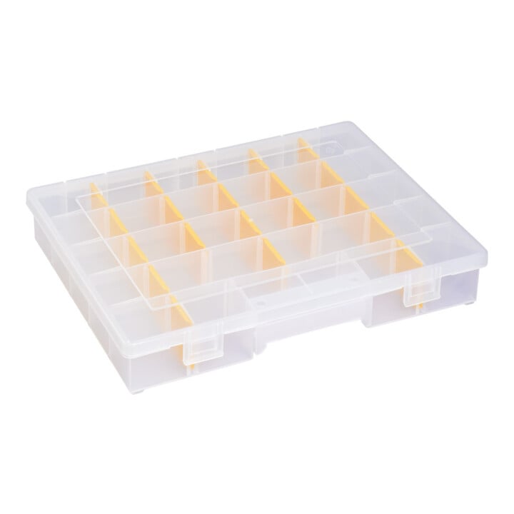 Allit Boîte de rangement Basic 37/7-20 avec 20 séparateurs flexibles transparent