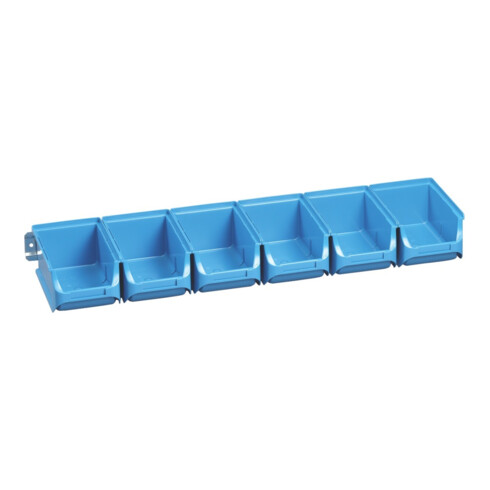 allit Set de boîtes de rangement bleu 613x165x75 mm