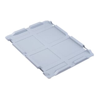 Allit Stülpdeckel PP L600xB400mm grau f.Transportstapelkasten