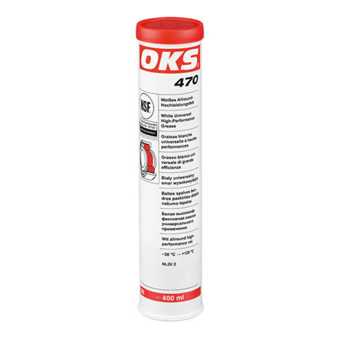 Allround-Hochleistungsfett OKS 470 NSF-H2, NLGI-Klasse 2 weiß Kartusche 400ml