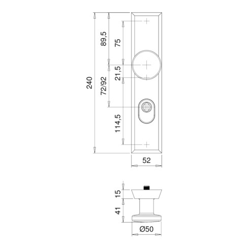 Alpha edi ZT Garniture de changement de protection LS,PZ,8/72 8650 argenté