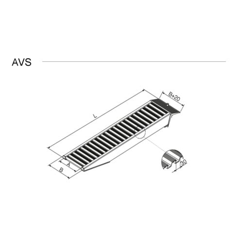 Altec Verladeschiene AVS 130 mit Rand