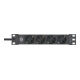 Alu-Line 10" stekkerdoos voor schakelkasten 4-voudig 2m H05VV-F3G1.5 zilver/zwart-4