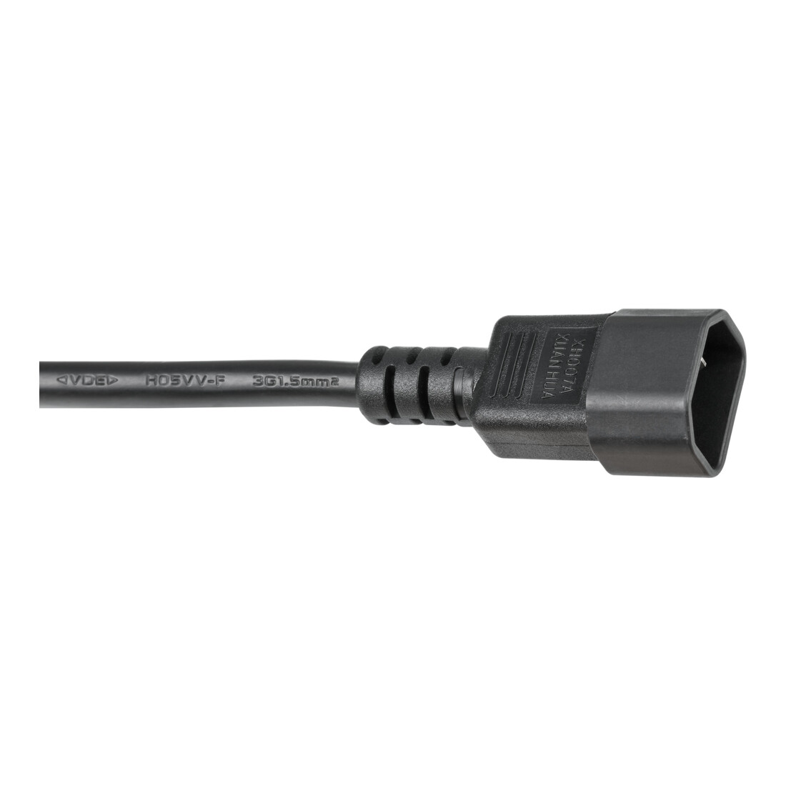 Alu-Line 19" stekkerdoos voor schakelkasten met 10A automatische stroomonderbreker en IEC C14 netstekker 8-voudig zilver/rood 2m H05VV-F 3G1.0