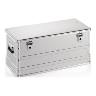 Aluminium kist L782xB385xH367mm 91l met scharnier hendelsloten met gaten