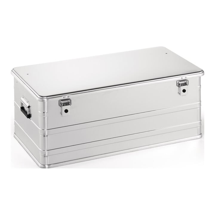Aluminiumbox L902xB495xH367mm 140l m.Klapphebelverschlüssen m.Bohrungen