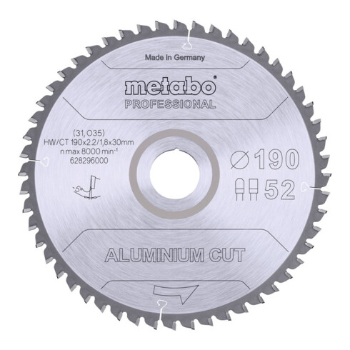 AluminiumCutProf 190x30 52FZ/TZ 5°neg