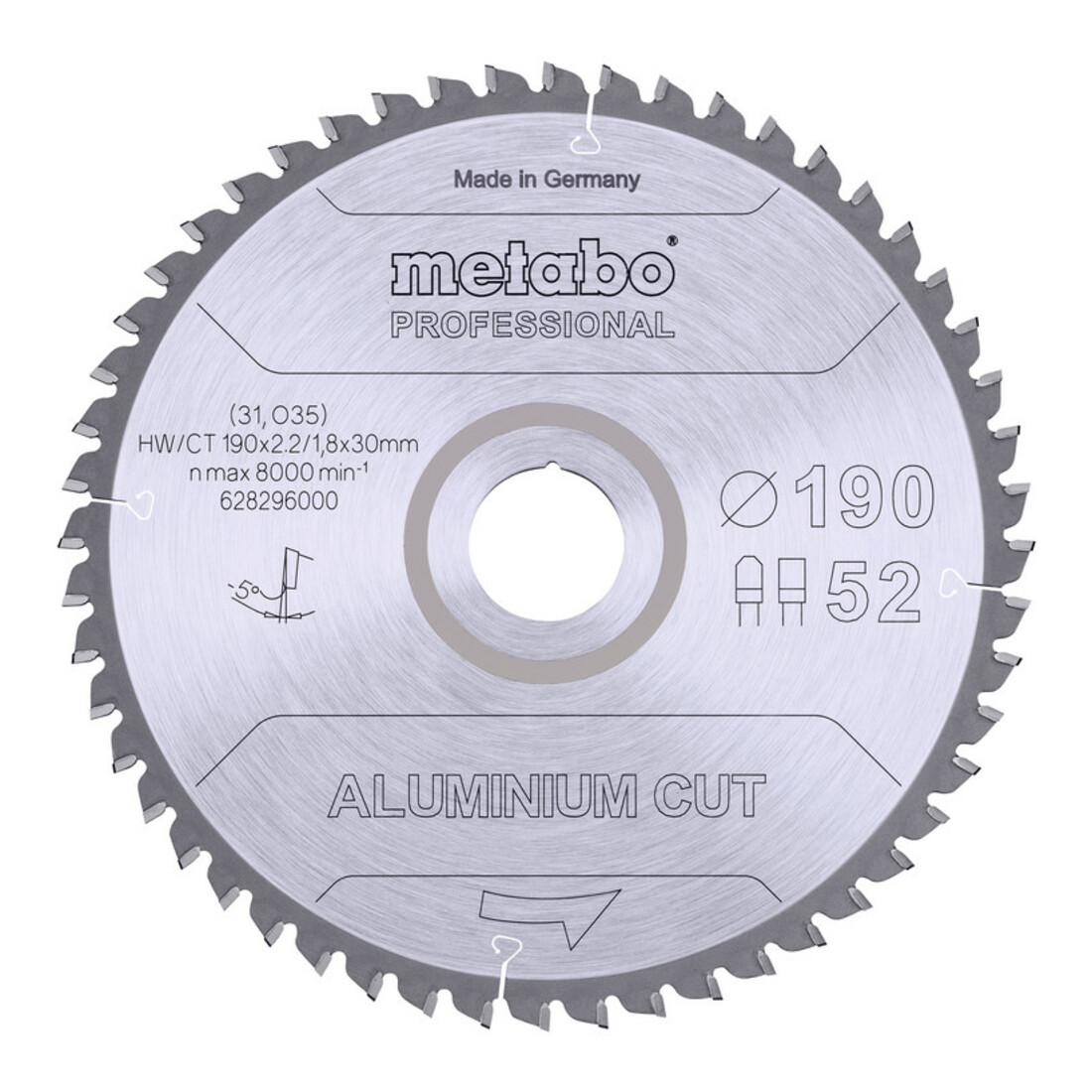 AluminiumCutProf 190x30 52FZ/TZ 5°neg