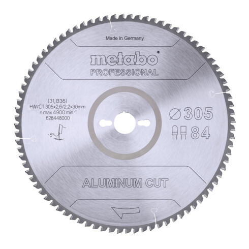 AluminiumCutProf 305x30 84FZ/TZ 5°neg