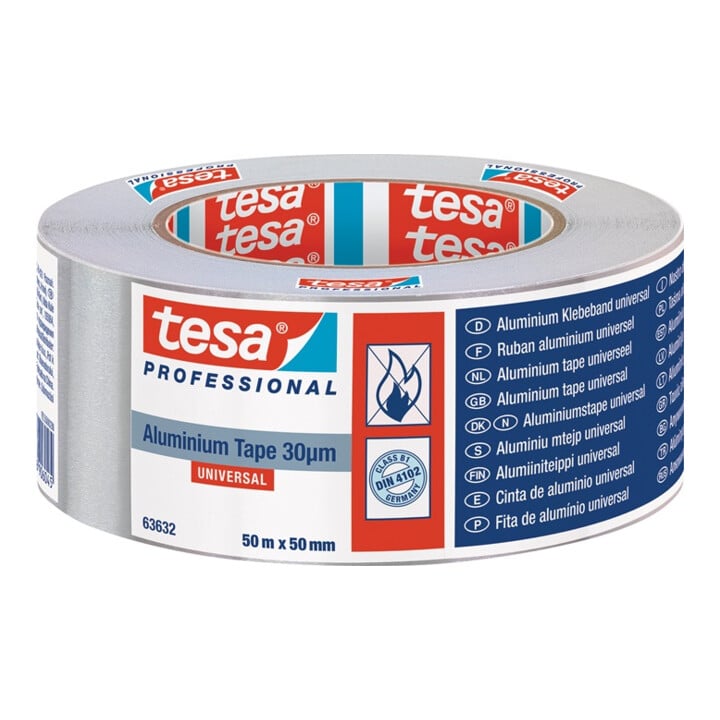Aluminiumklebeband Univ.63632 m.Liner L.50m B.50mm Rl.TESA