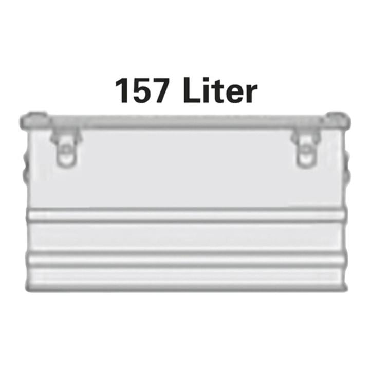 Alutec Aluminiumbox 157l 782X585X412mm m.Gummidichtung 8,2kg m.Stapelecken